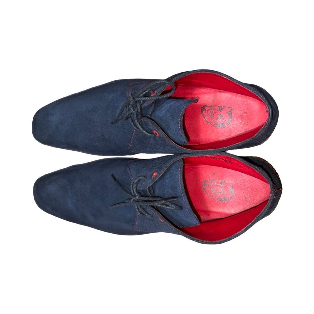Jeffery West Dexter 'Masuka' Plain Front Blue Suede Chukka Boots Size: 11 - Picture 5 of 8